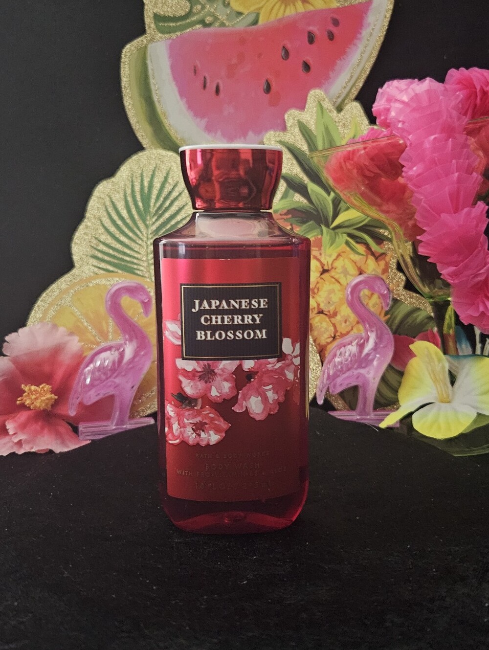 NWT Bath & Body Works Japanese Cherry Blossom Body Wash - Red & Pink